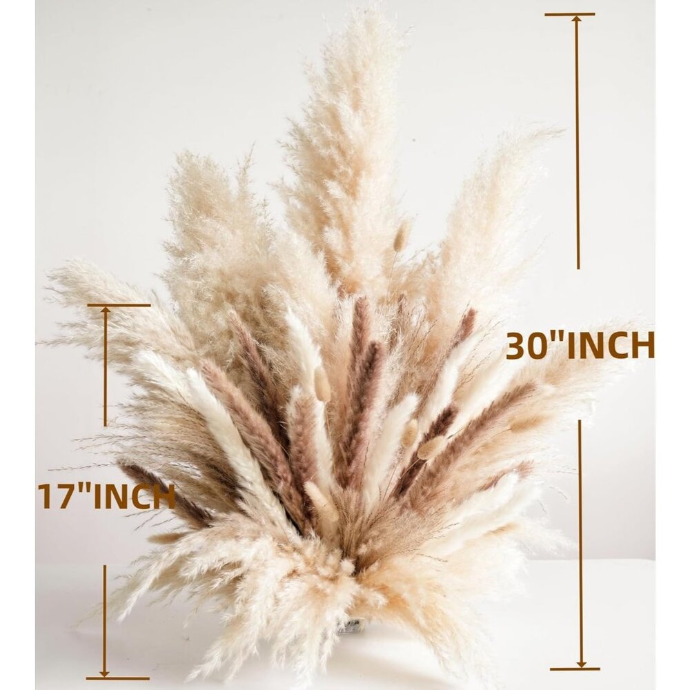 Decorative Tall Pampas Grass for Floor Vase Premium Large Pampas Grass Decor - Picture 3 of 7